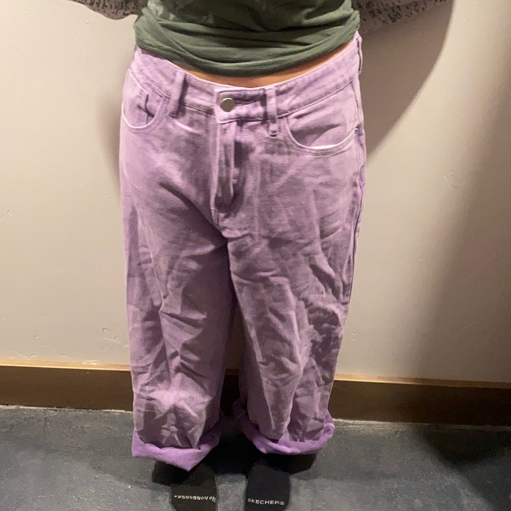 purple mom jeans